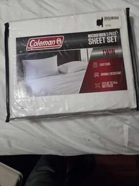 Coleman White Twin Microfiber 3-Piece Sheet Set